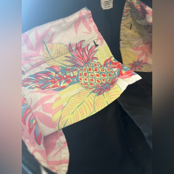 TOMMY BAHAMA Cropped Flat Front Black Barocay Pants Size 16 - Picture 2 of 16